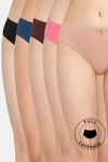 Rosaline Medium Rise Full Coverage Bikini Panty (Pack of 5) - Multicolor — thumbnail 1
